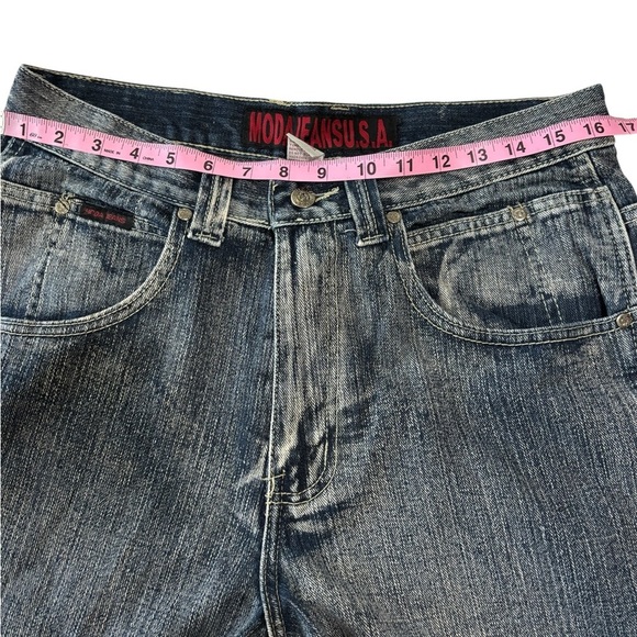 Men’s Moda Jeans USA Dark Wash Baggy Saggy Denim Streetwear 34 X 34 - Picture 9 of 10